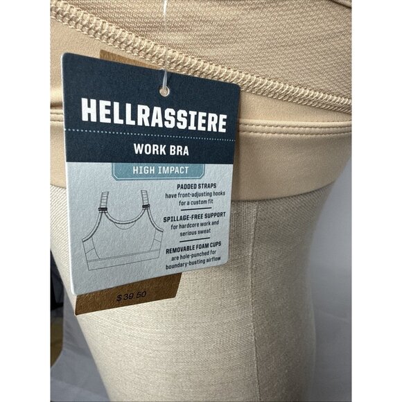 Duluth Trading Womens Plus Adjustabust High Impact Sports Bra Beige L NEW - Picture 5 of 7